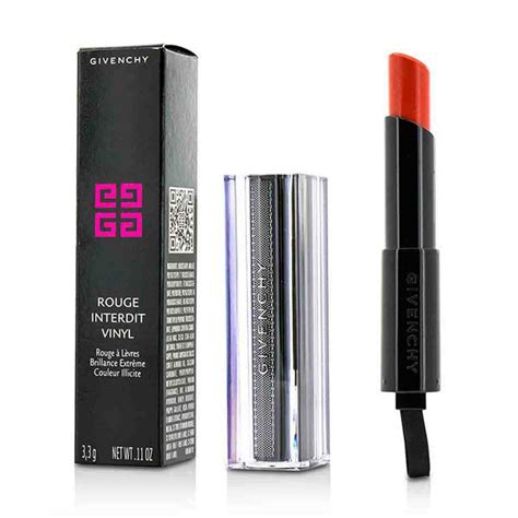 givenchy rouge interdit vinyl extreme shine lipstick|Givenchy universal black lip balm.